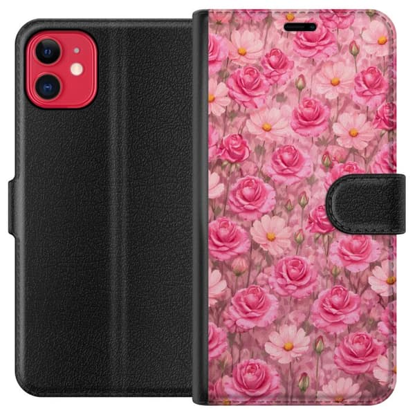Kompatibel Tegnebogsetui til Apple iPhone 11 Kronbladsdrøm Pudderrosa