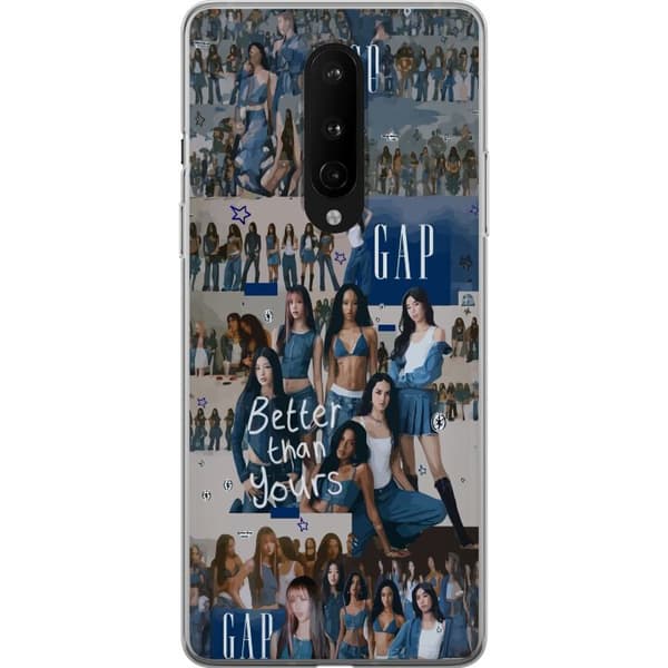 Kompatibelt Mobilskal till OnePlus 8 KATSEYE denim collage blå