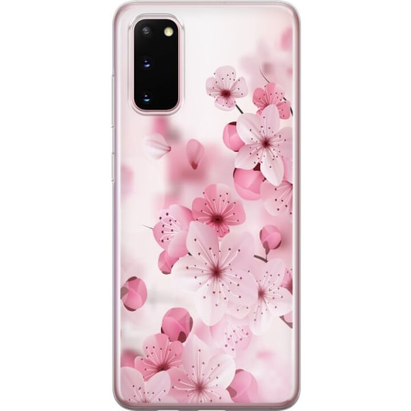Samsung Galaxy S20 Gennemsigtig cover Kirsebærblomst