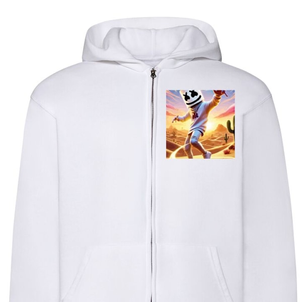 Zip-Hoodie | Huvtröja med Dragkedja för Vuxna Fortnite vit L