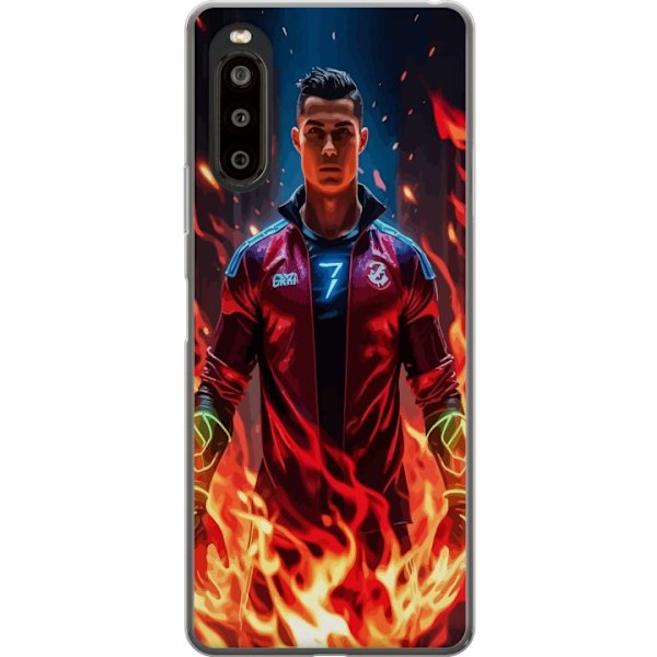 Sony Xperia 10 II Gjennomsiktig deksel Ronaldo Inferno - fotba