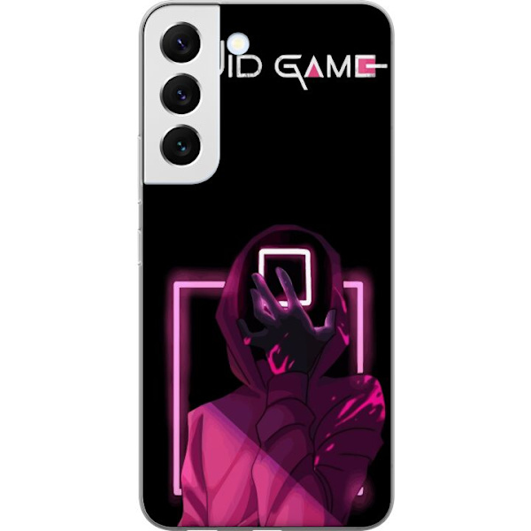 Samsung Galaxy S22+ 5G Genomskinligt Skal Squid Game Tema Populär Serie Motiv Grafiskt Ikoniskt Design Asiatisk Popkultur Spänning Drama