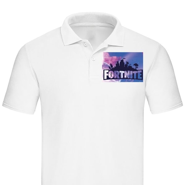 Poloshirt til Voksen | Elegant Poloshirt Fortnite Hvid X-Large