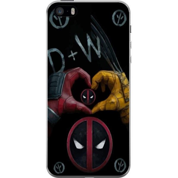 Apple iPhone 5s Genomskinligt Skal Deadpool & Wolverine Kärle