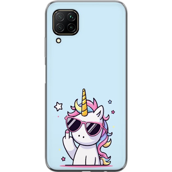 Huawei P40 lite Genomskinligt Skal Unicorn