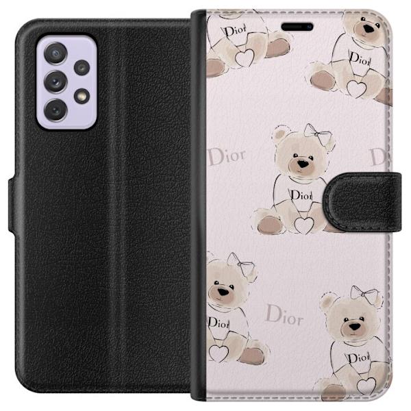 Samsung Galaxy A52s 5G Plånboksfodral Teddy Dior Vibes – lyxig nalle i fashionstil