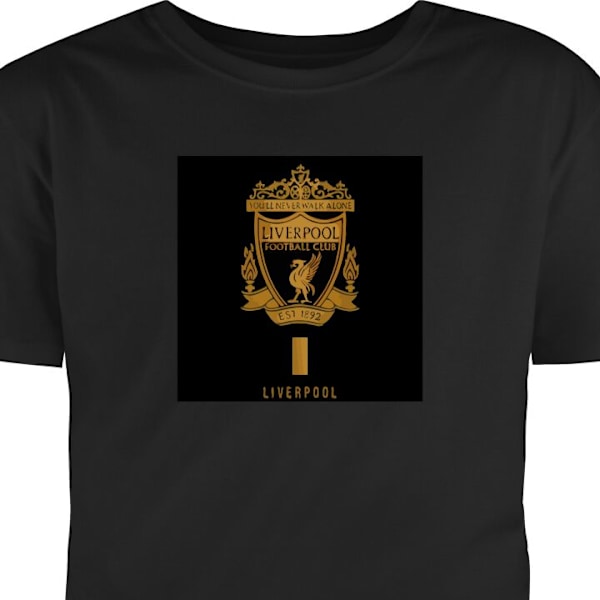 Barn-T-shirt | Bekväm T-shirt för Barn Liverpool svart 12-13 År