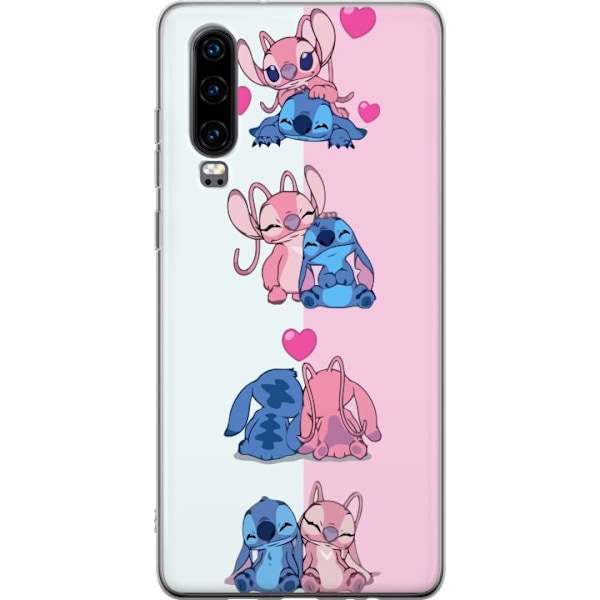 Huawei P30 Genomskinligt Skal Lilo & Stitch