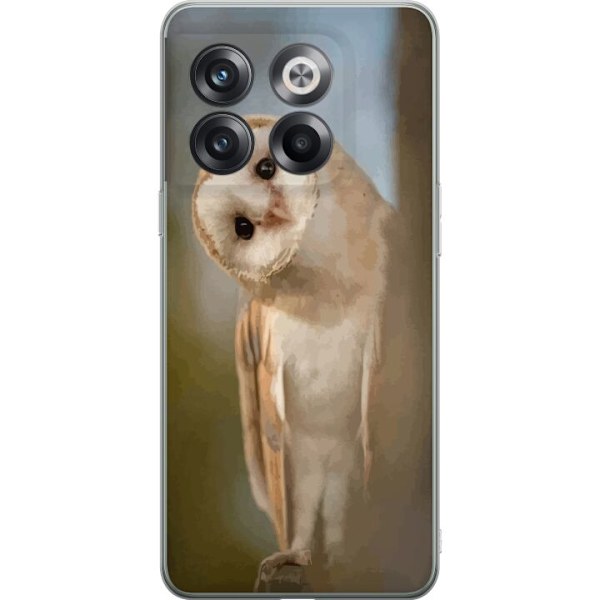 OnePlus 10T Genomskinligt Skal Uggla Nyfiken Blick Fågelmotiv Skog Natur Grafiskt Design Populärt Motiv Djur Tema Dekoration