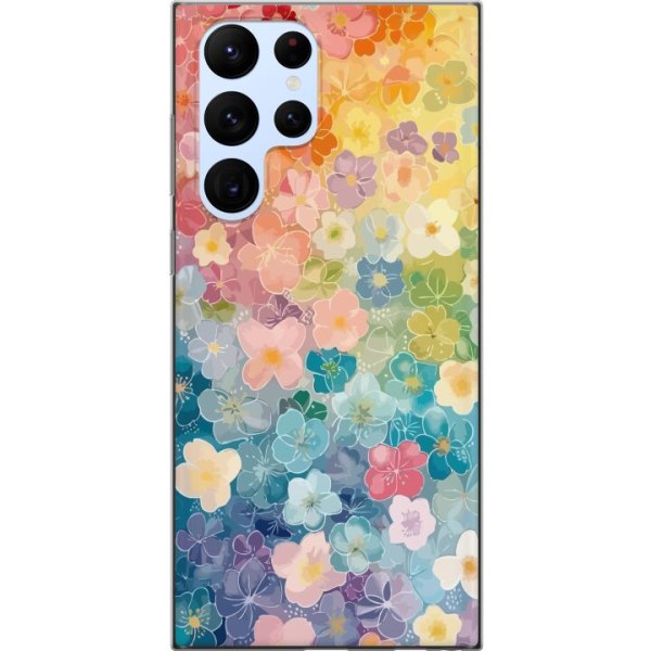 Samsung Galaxy S22 Ultra 5G Gennemsigtig cover Små blomster