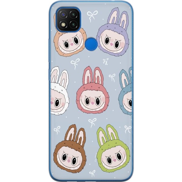 Xiaomi Redmi 9C NFC Gennemsigtig cover Labubu Star mønster