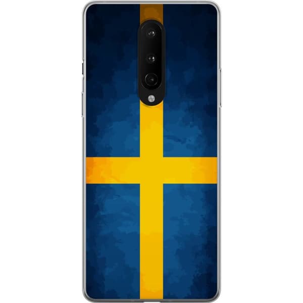 Kompatibelt Mobilskal till OnePlus 8 Svenska flaggan blå