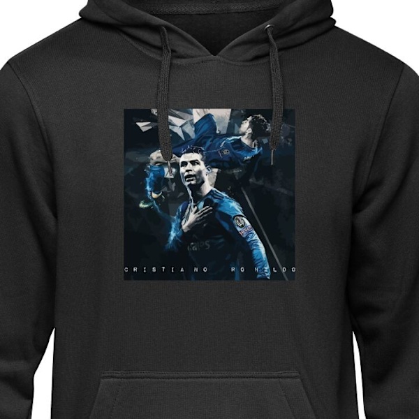 Hoodie för Vuxen | Bekväm Huvtröja Ronaldo svart S