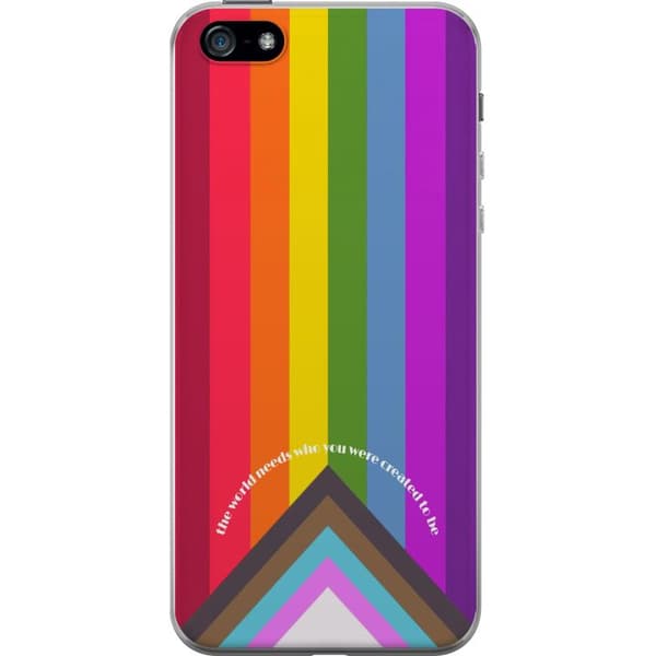 Kompatibelt Mobildeksel til Apple iPhone 5 Fargerik Pride-regnbue med inspirerende sitater