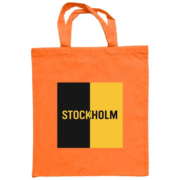 Tøyveske | Holdbar Handleveske i Tøy Stockholm - fotball Oransje one size