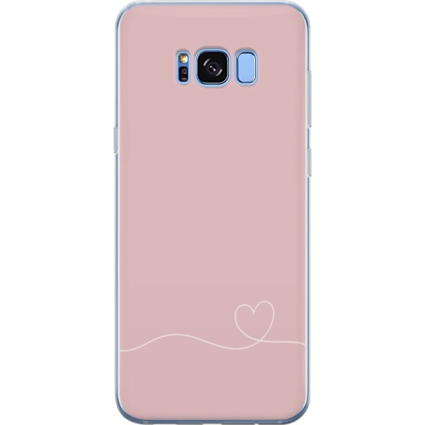 Samsung Galaxy S8 Gjennomsiktig deksel Rosa Hjärna Design