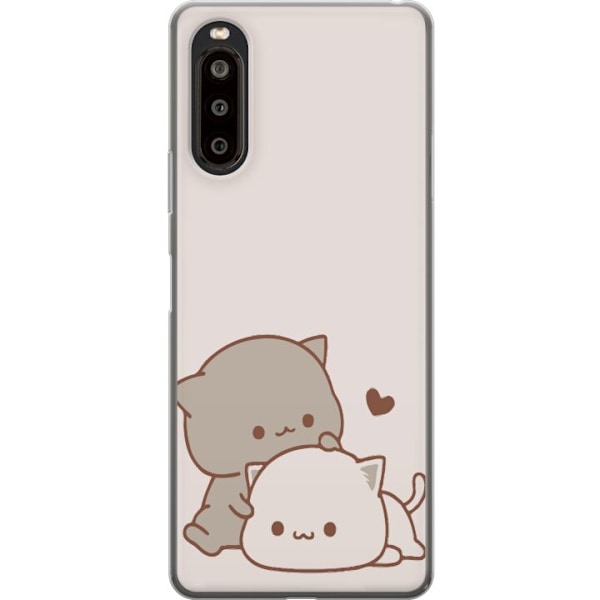 Sony Xperia 10 II Läpinäkyvä kuori Kawaii Söpö Kissat