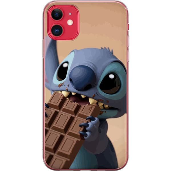 Kompatibelt Mobildeksel til Apple iPhone 11 Søtt blått romvesen som spiser en stor sjokoladeplate blå
