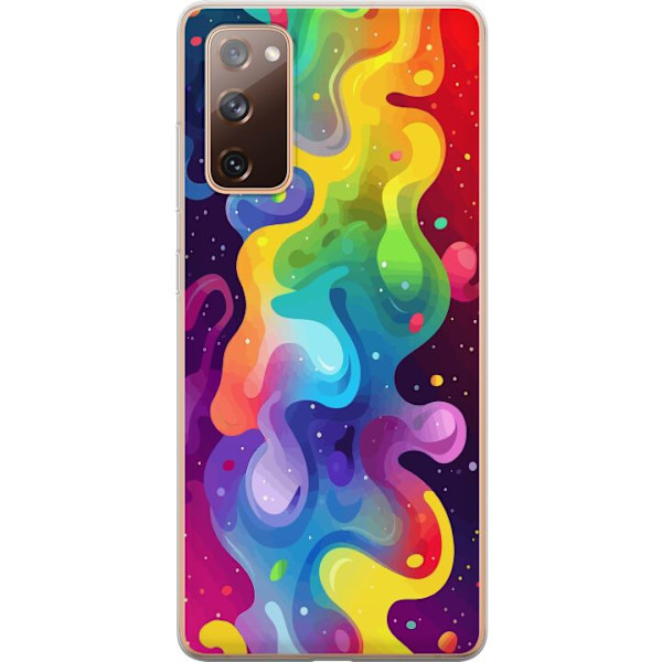 Samsung Galaxy S20 FE Läpinäkyvä kuori Väriläiskä Abstrakti Taide Suunnittelu Värikäs Kuvio Moderni Suosittu Seinätaito Graafinen Trendi