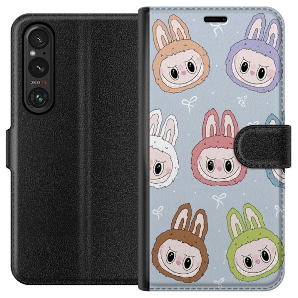 Sony Xperia 1 V Tegnebogsetui Labubu Star mønster