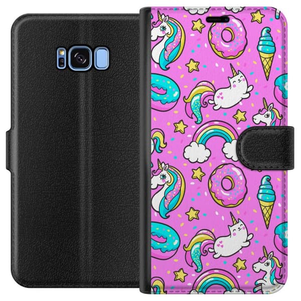 Kompatibelt Plånboksfodral till Samsung Galaxy S8 Unicorns