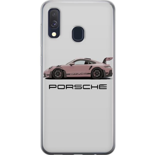 Samsung Galaxy A40 Gennemsigtig cover Porsche 911 Pink