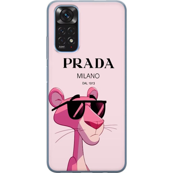 Xiaomi Redmi Note 11 Gennemsigtig cover Prada Lyserød Panter