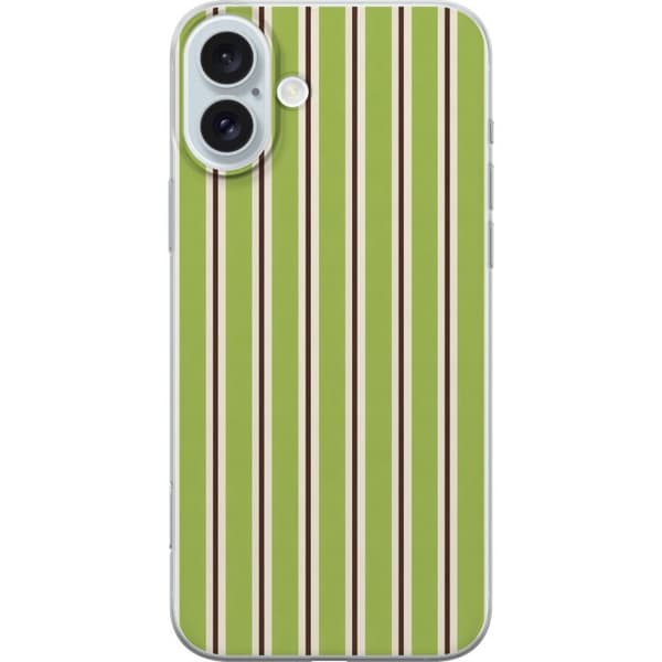 Kompatibel Mobilcover til Apple iPhone 16 Plus Matcha Stripe grøn