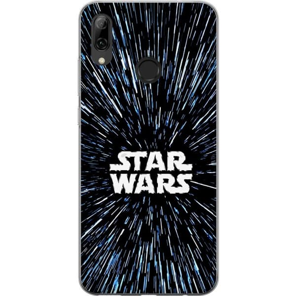 Kompatibelt Mobildeksel til Huawei P smart 2019 Star Wars-logo med hyperspace-stjerner i ikonisk sci-fi-design svart