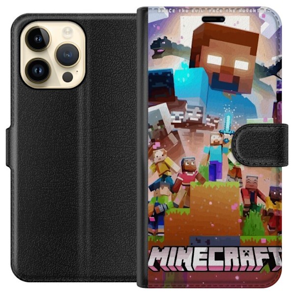 Apple iPhone 15 Pro Max Plånboksfodral Minecraft