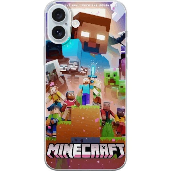 Apple iPhone 16 Plus Genomskinligt Skal Minecraft