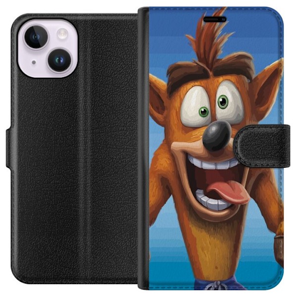 Apple iPhone 15 Tegnebogsetui Crash Bandicoot