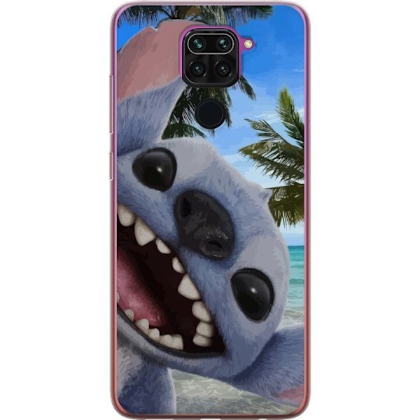 Xiaomi Redmi Note 9 Genomskinligt Skal Stitch mobilskal med Palmer i söt vänskapsdesign
