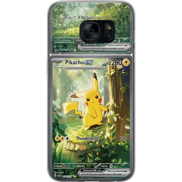 Kompatibelt Mobildeksel til Samsung Galaxy S7 Pikachu grønn