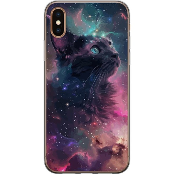 Apple iPhone XS Gennemsigtig cover Katten i Galaksen