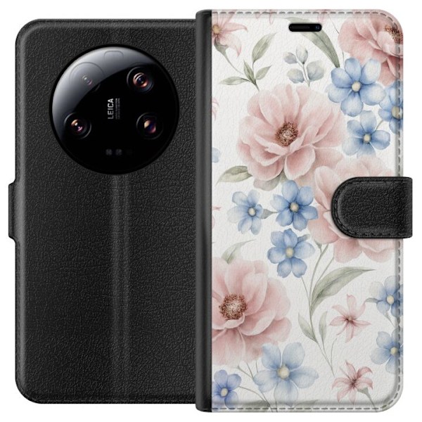 Xiaomi 13 Ultra Plånboksfodral Romantiska blommor