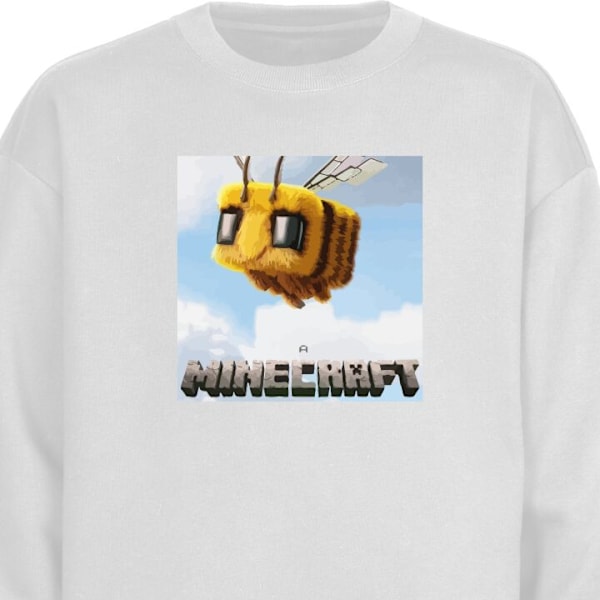 Sweatshirt til Voksne | Klassisk Collegebluse A Minecraft Movi hvid L