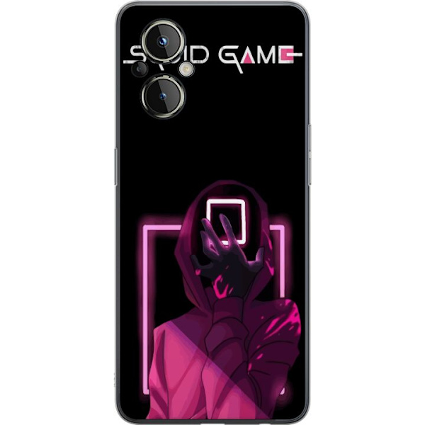 OnePlus Nord N20 5G Läpinäkyvä kuori Squid Game Teema Suosittu Sarja Motiivi Graafinen Ikoninen Suunnittelu Aasialainen Popkulttuuri Jännitys Draa