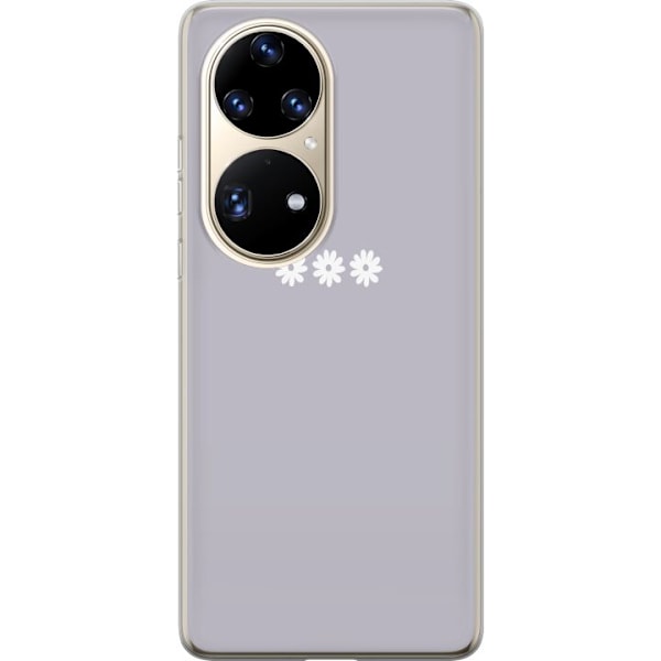 Huawei P50 Pro Genomskinligt Skal Lila Blomminimalism – stil