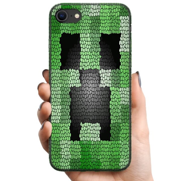 Apple iPhone SE (2022) TPU Mobildeksel Creeper / Minecraft