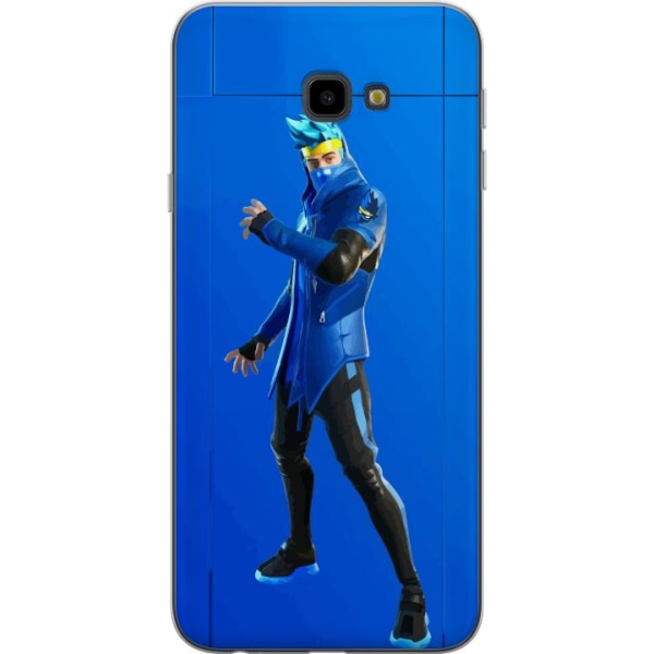 Samsung Galaxy J4+ Gennemsigtig cover Fortnite - Ninja Blue