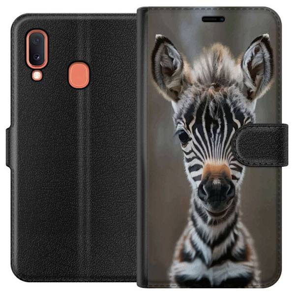 Samsung Galaxy A20e Tegnebogsetui Giraf Dyretema Afrika Natur Grafisk Motiv Savanne Vilde Dyr Populær Vægkunst Eksotisk Tema
