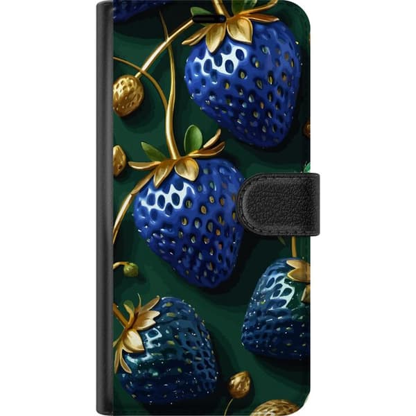 Kompatibelt Plånboksfodral till Apple iPhone 13 mini Blå Jordgubbar