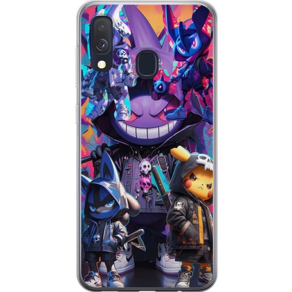 Kompatibelt Mobilskal till Samsung Galaxy A40 Pokemon