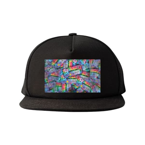 Snapback-lue svart one size