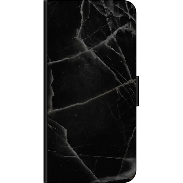 Motorola Moto E7 Plånboksfodral Svart marmor