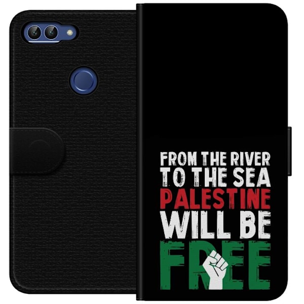 Huawei P smart Plånboksfodral Free Palestine – politiskt statement med kraftfullt grafiskt uttryck
