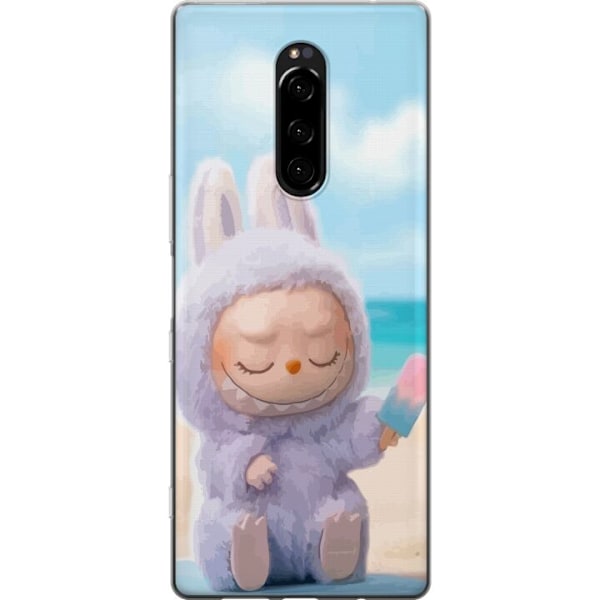 Sony Xperia 1 Läpinäkyvä kuori Labubu Vaaleanpunainen Tunnelma