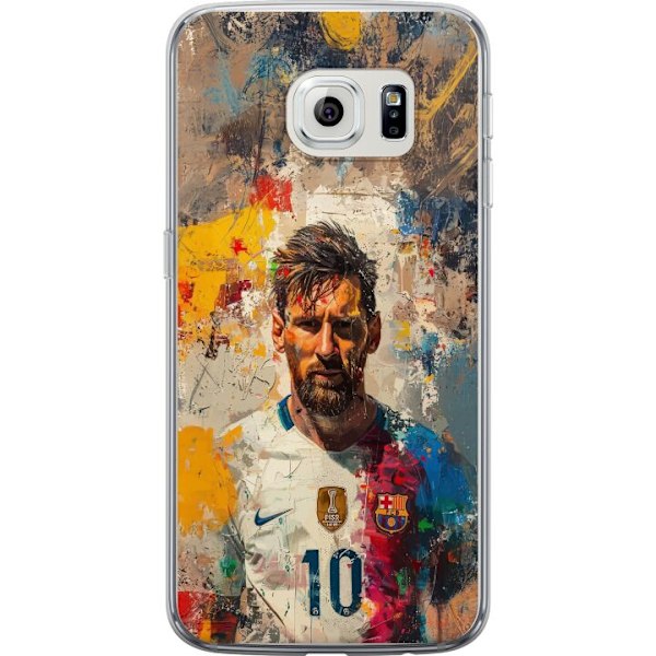 Samsung Galaxy S6 edge Läpinäkyvä kuori Messi Art