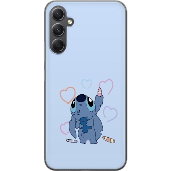 Samsung Galaxy A25 Läpinäkyvä kuori Stitch Sydämet